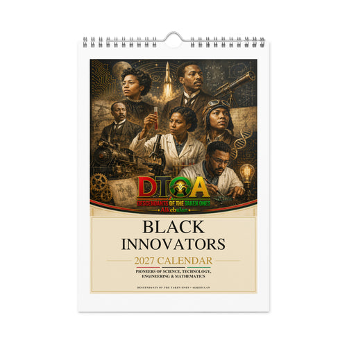 Black Innovators 2027 wall calendar — front cover featuring twelve Black inventors and scientists